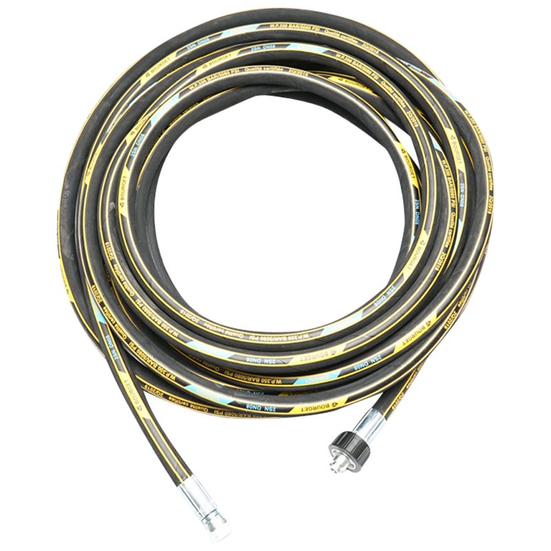 Rola 10m furtun spalatorie DN8 2SN cu mufa 22x1,5mm si armatura 3/8 la capete